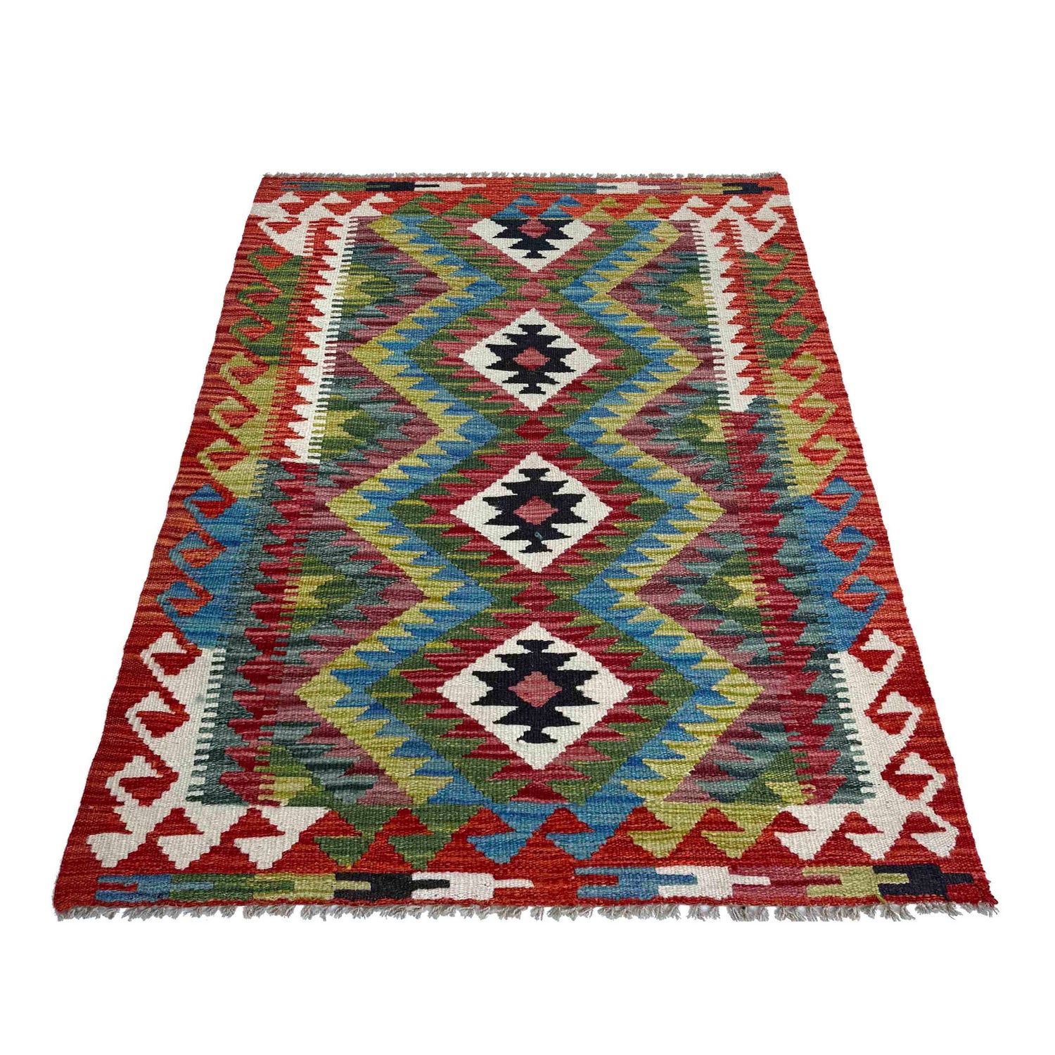 Handmade Multi Kilim Geometric 2x4 ft