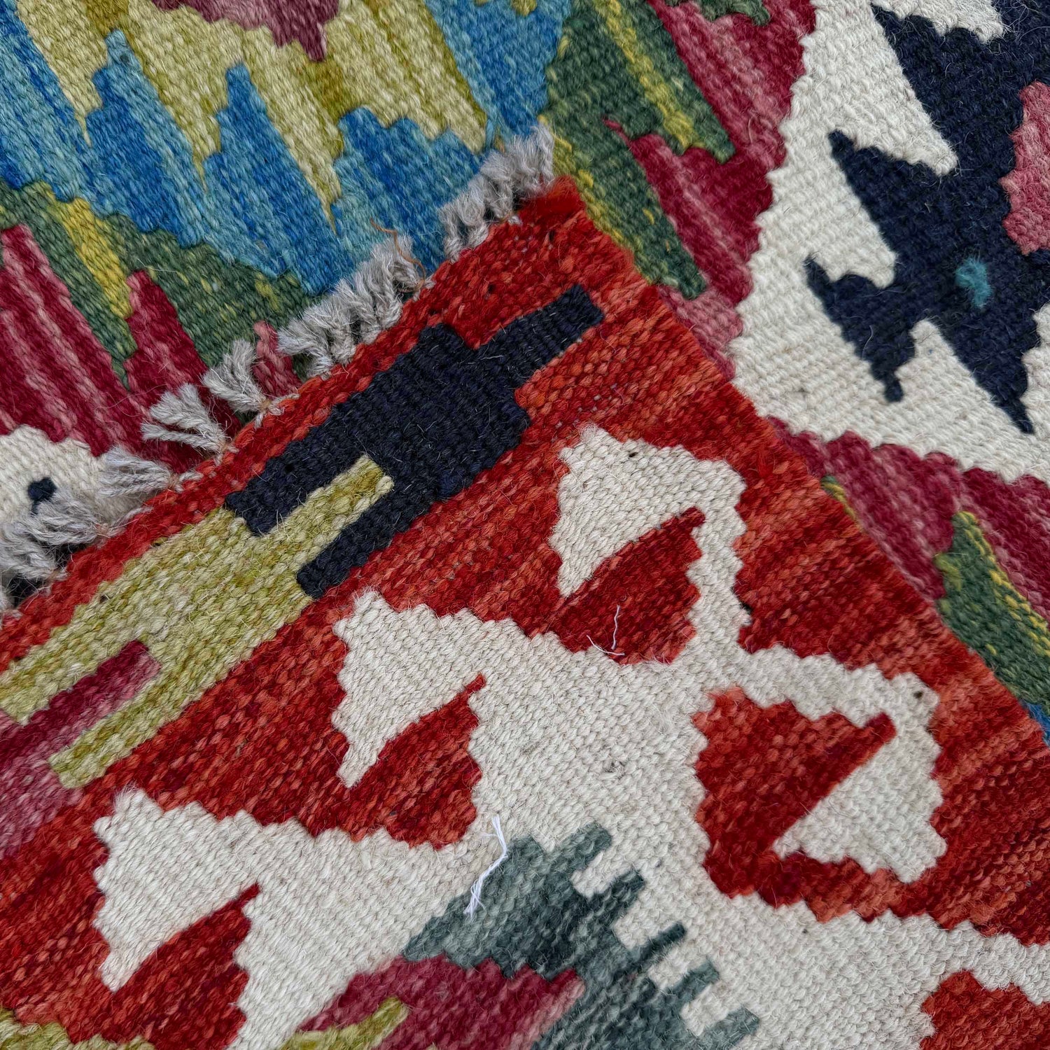 Handmade Multi Kilim Geometric 2x4 ft