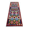 Handmade Multi Kilim Geometric 10' Runner