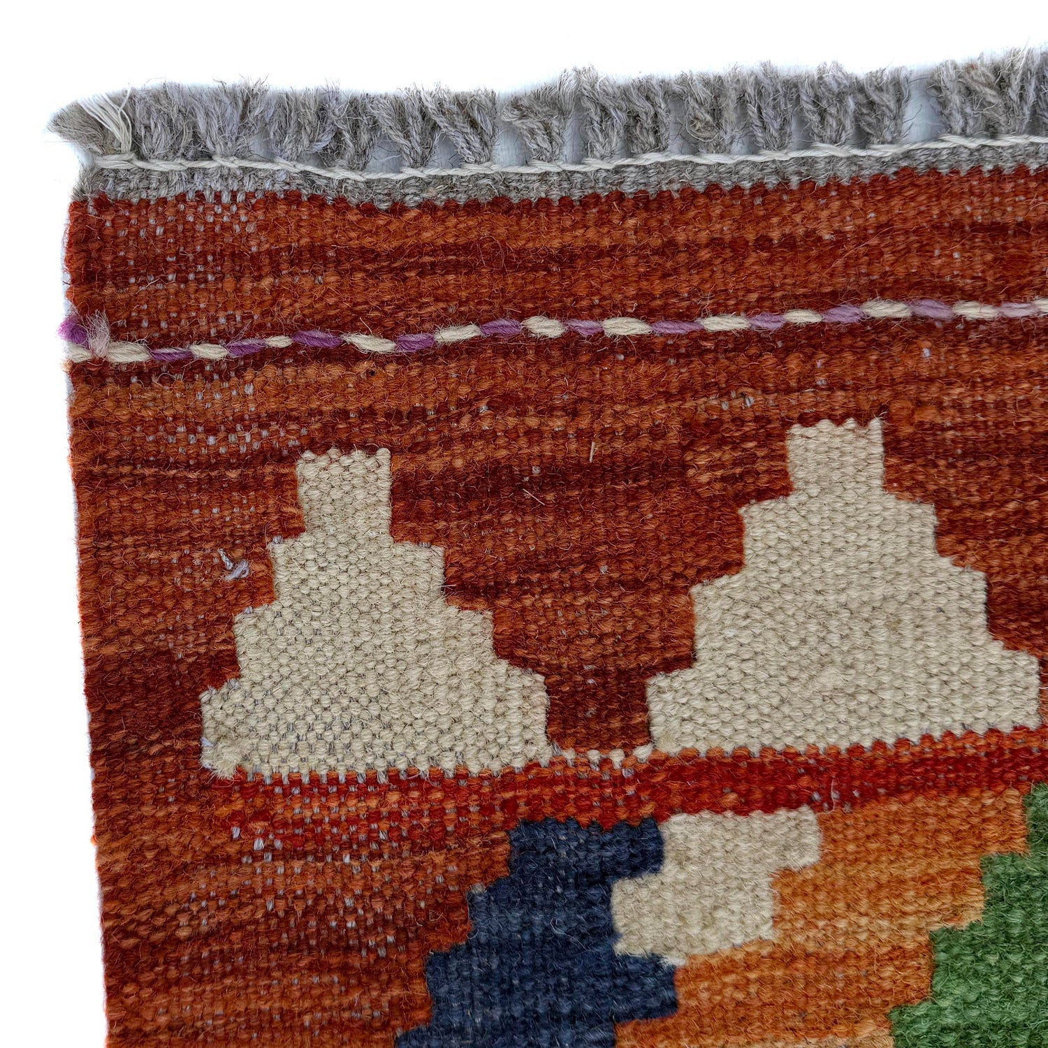 Handmade Multi Kilim Geometric 10' Runner