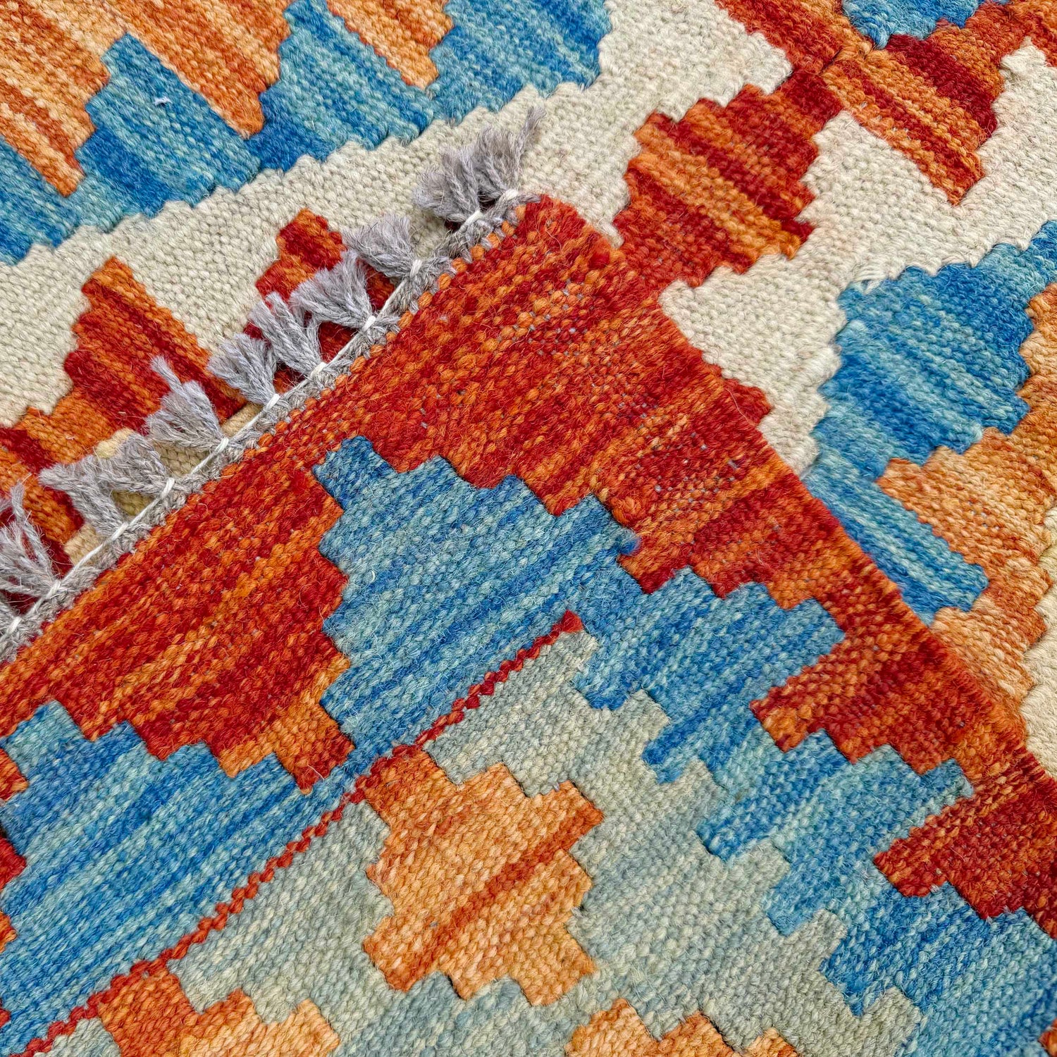 Handmade Multi Kilim Geometric 10' Runner