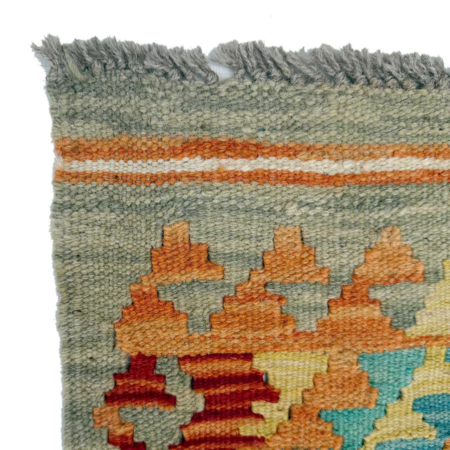 Handmade Multi Kilim Geometric 10' Runner