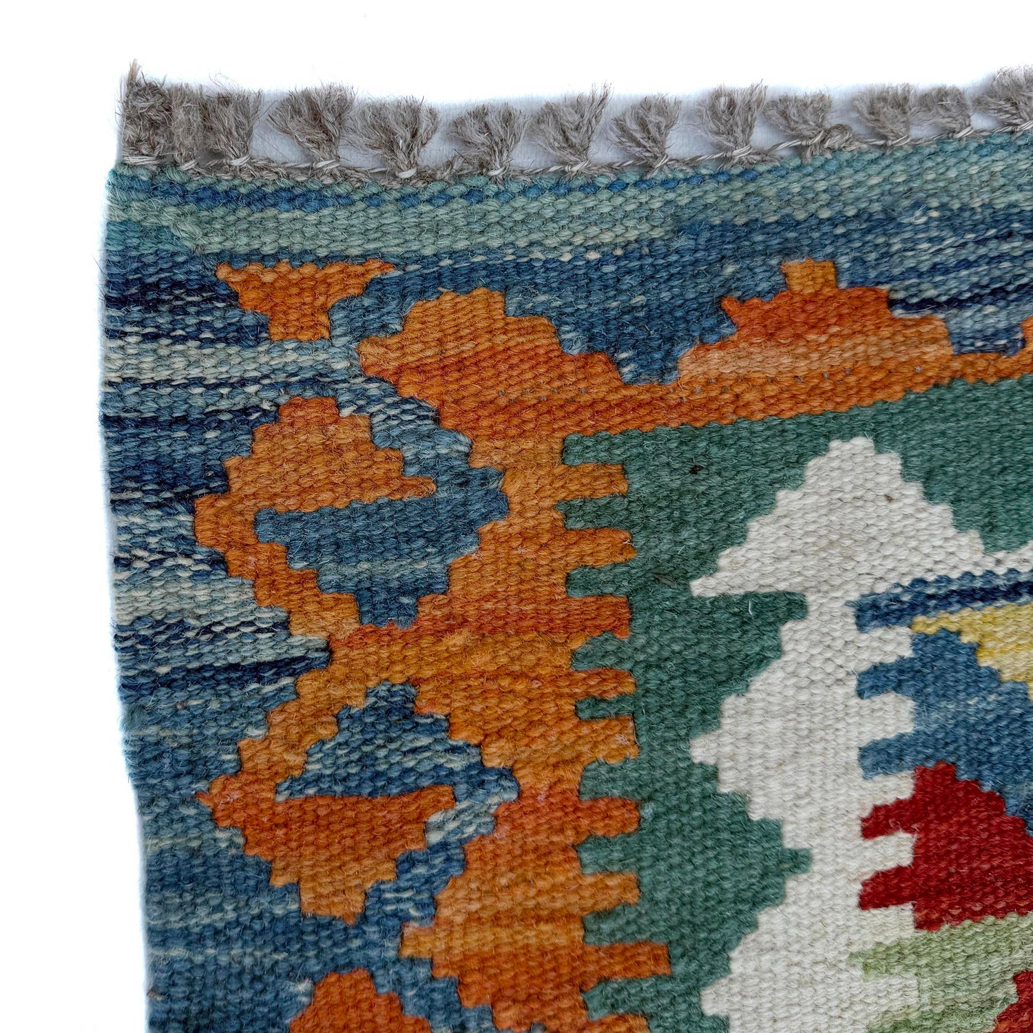 Handmade Multi Kilim Geometric 10' Runner