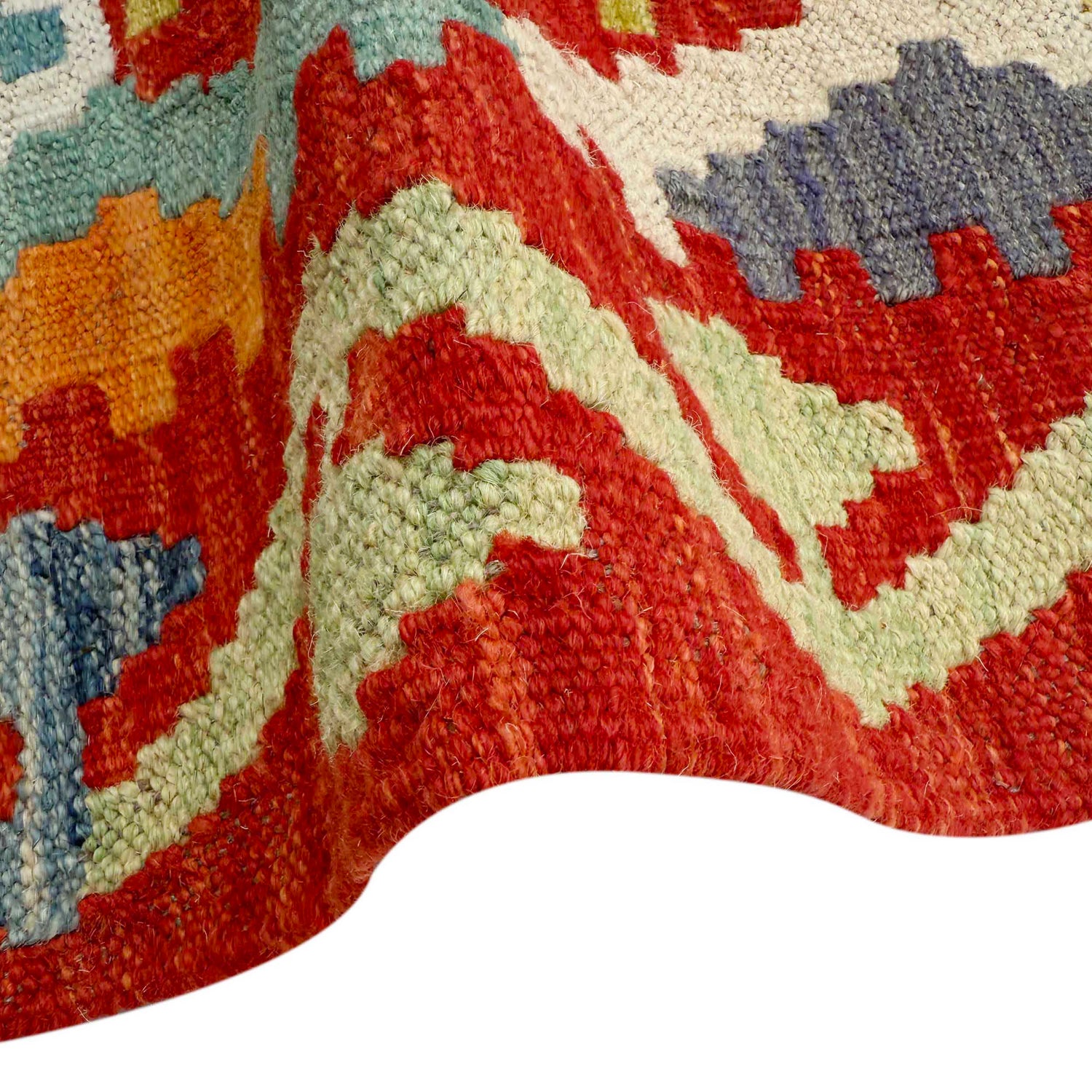 Handmade Multi Kilim Geometric 10' Runner