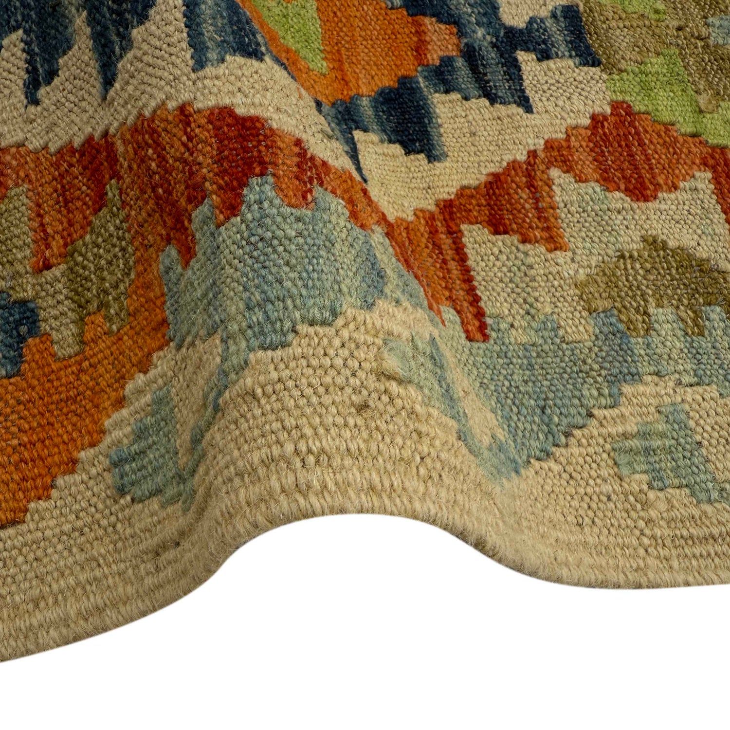 Handmade Multi Kilim Geometric 10' Runner