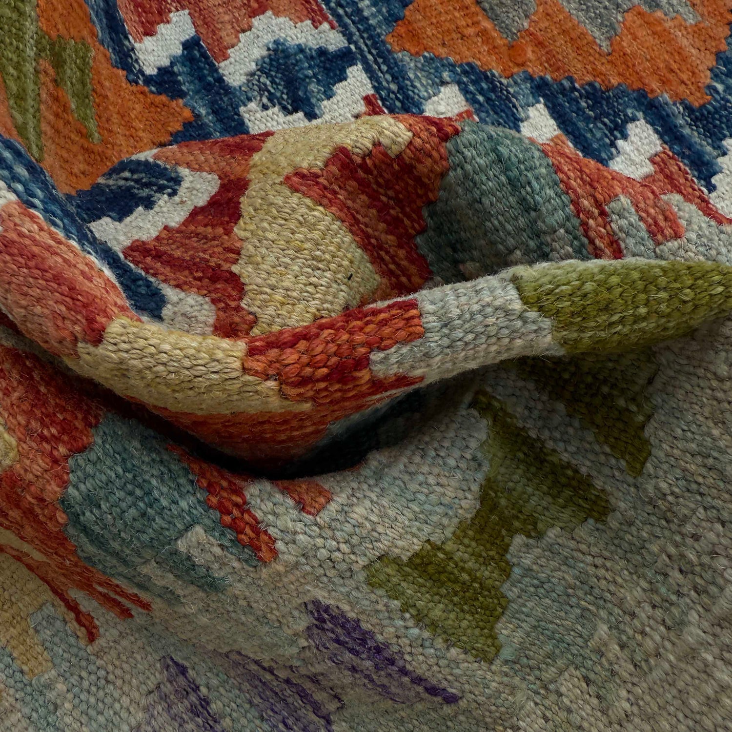 Handmade Multi Kilim Geometric 6' Runner
