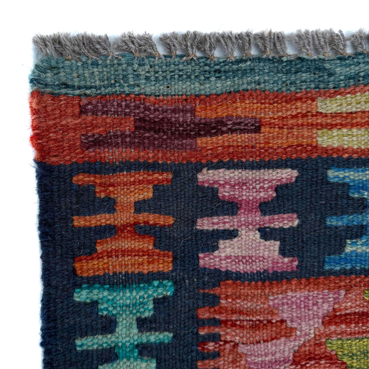 Handmade Multi Kilim Geometric 2x4 ft