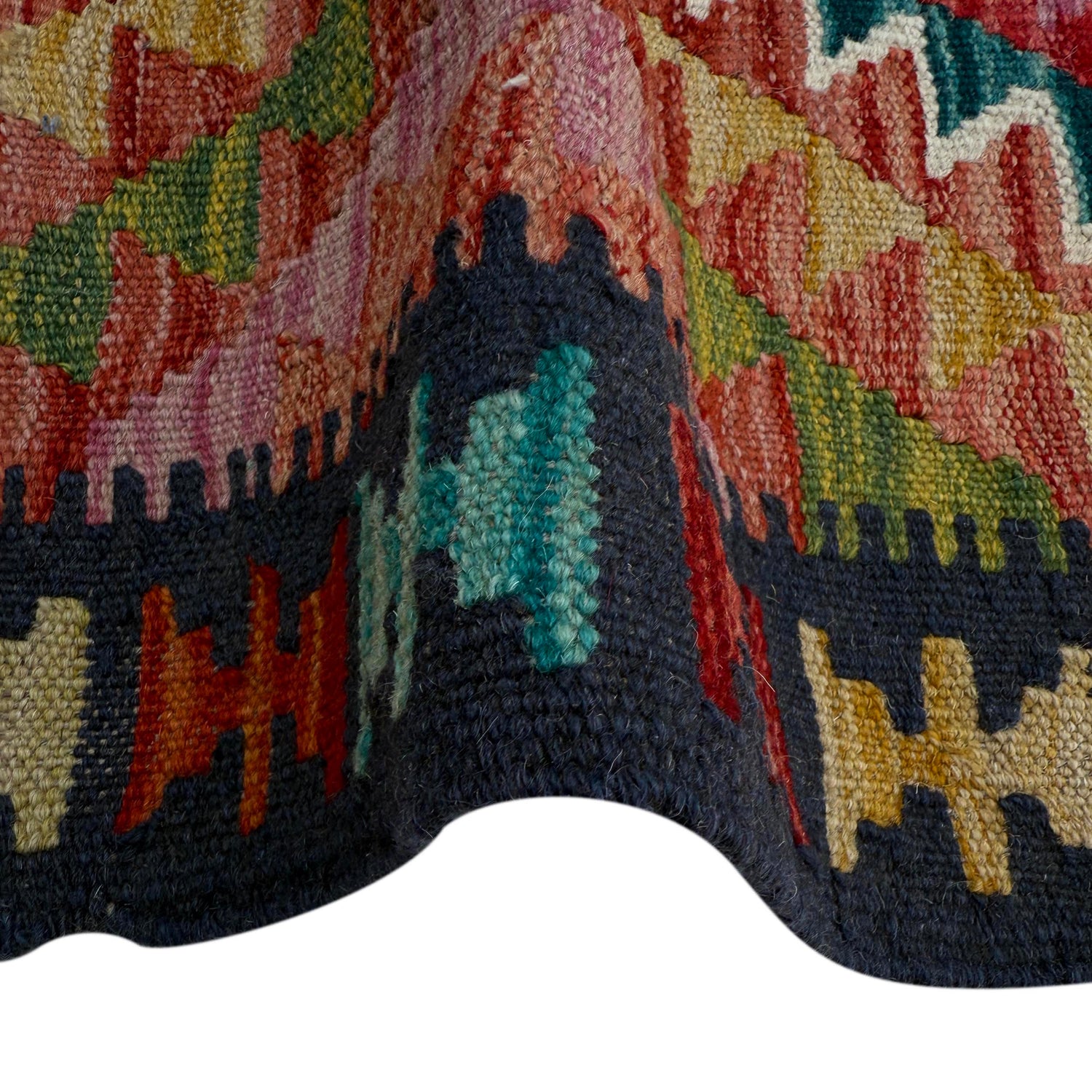 Handmade Multi Kilim Geometric 2x4 ft