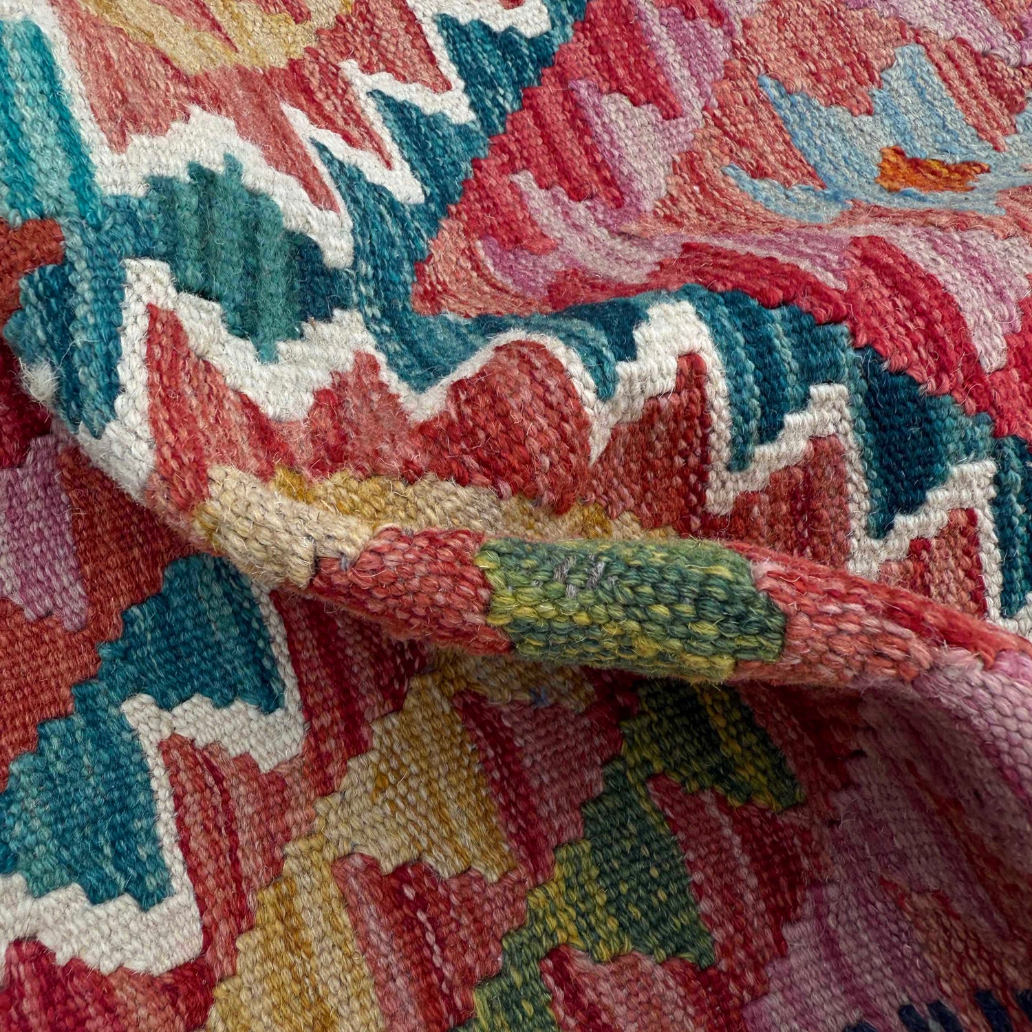 Handmade Multi Kilim Geometric 2x4 ft