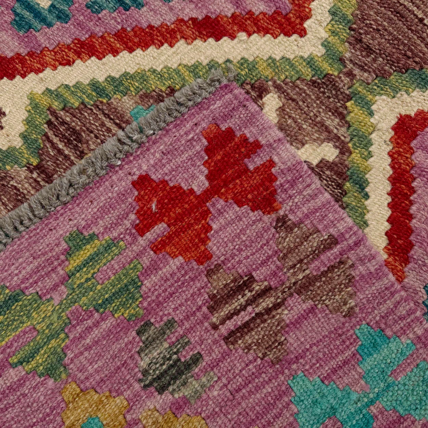 Handmade Multi Kilim Geometric 2x4 ft