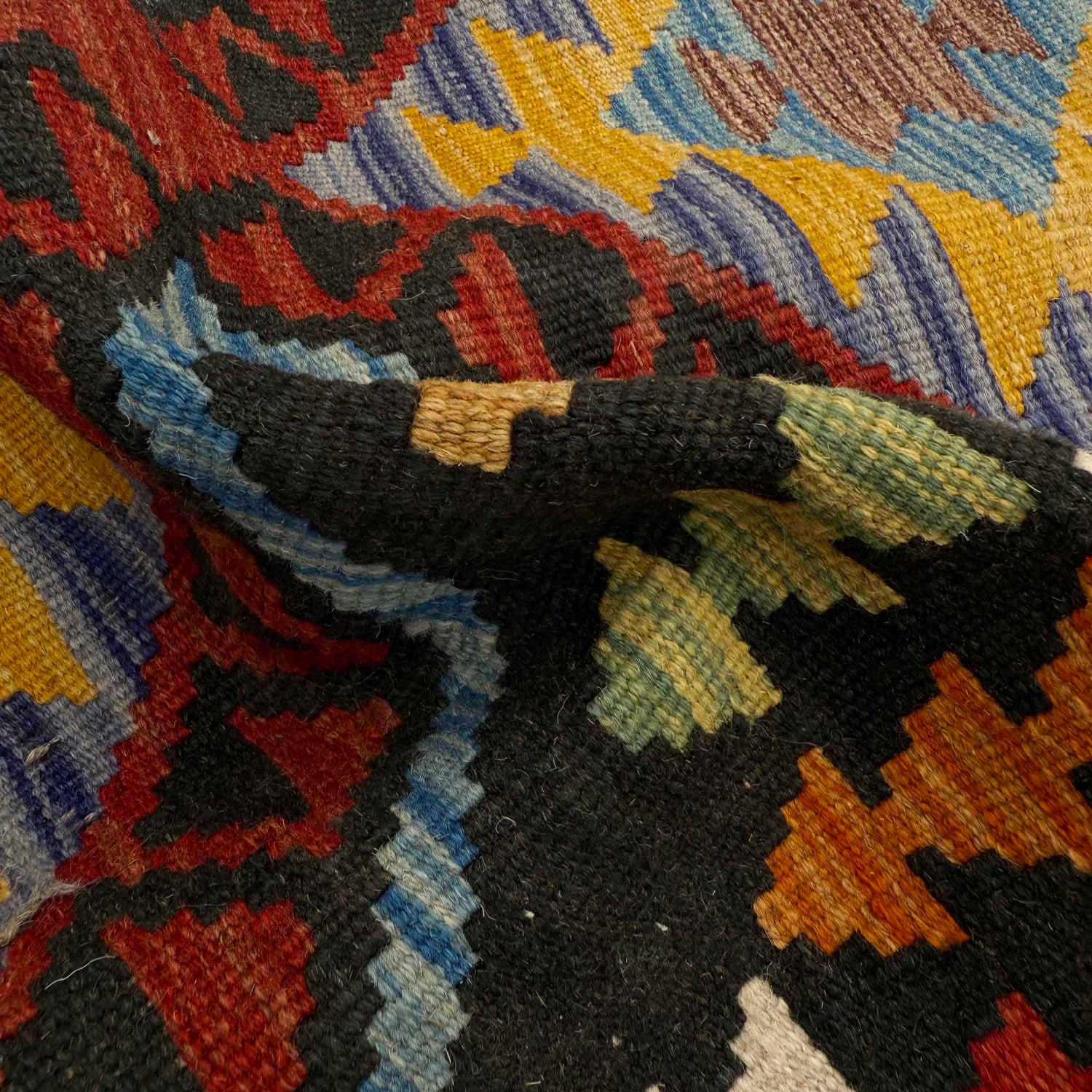 Handmade Multi Kilim Geometric 2x4 ft