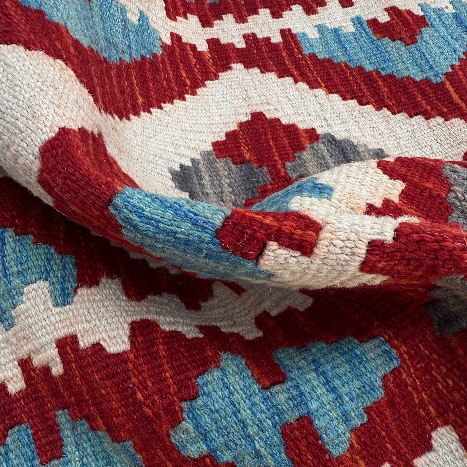 Handmade Multi Kilim Geometric 6' Runner