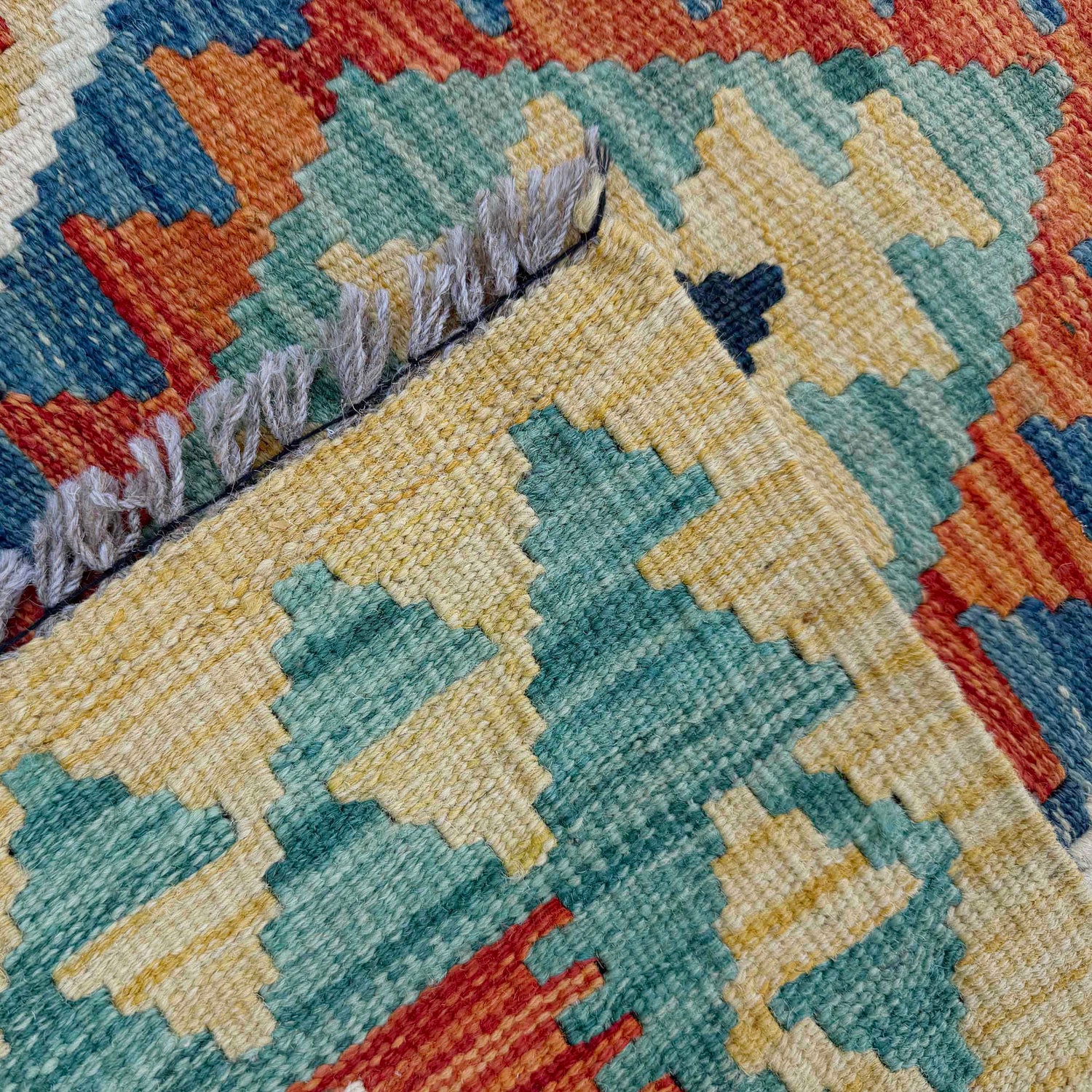 Handmade Multi Kilim Geometric 6' Runner