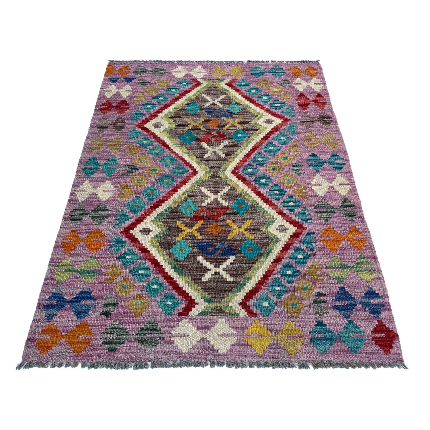 Handmade Multi Kilim Geometric 2x4 ft