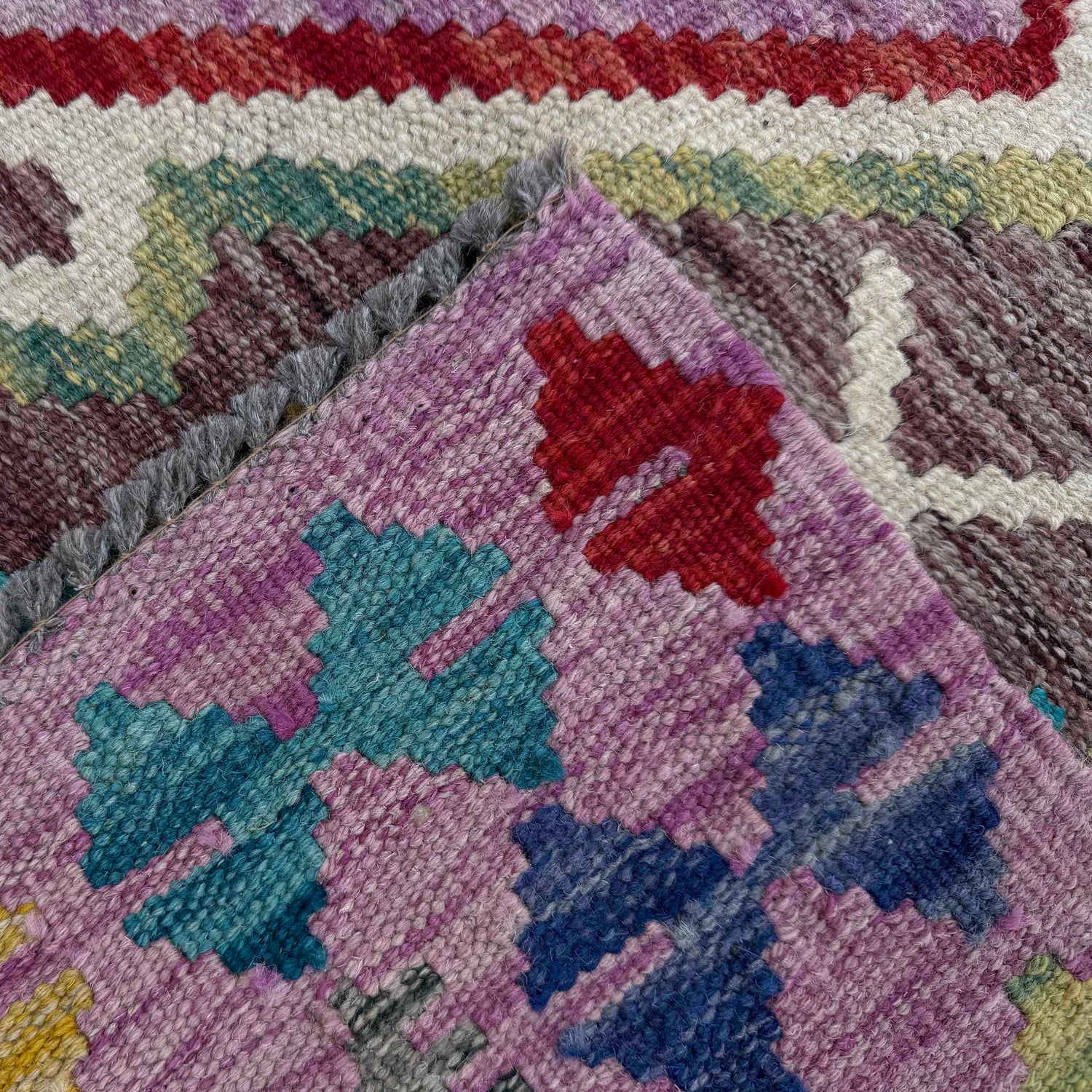 Handmade Multi Kilim Geometric 2x4 ft
