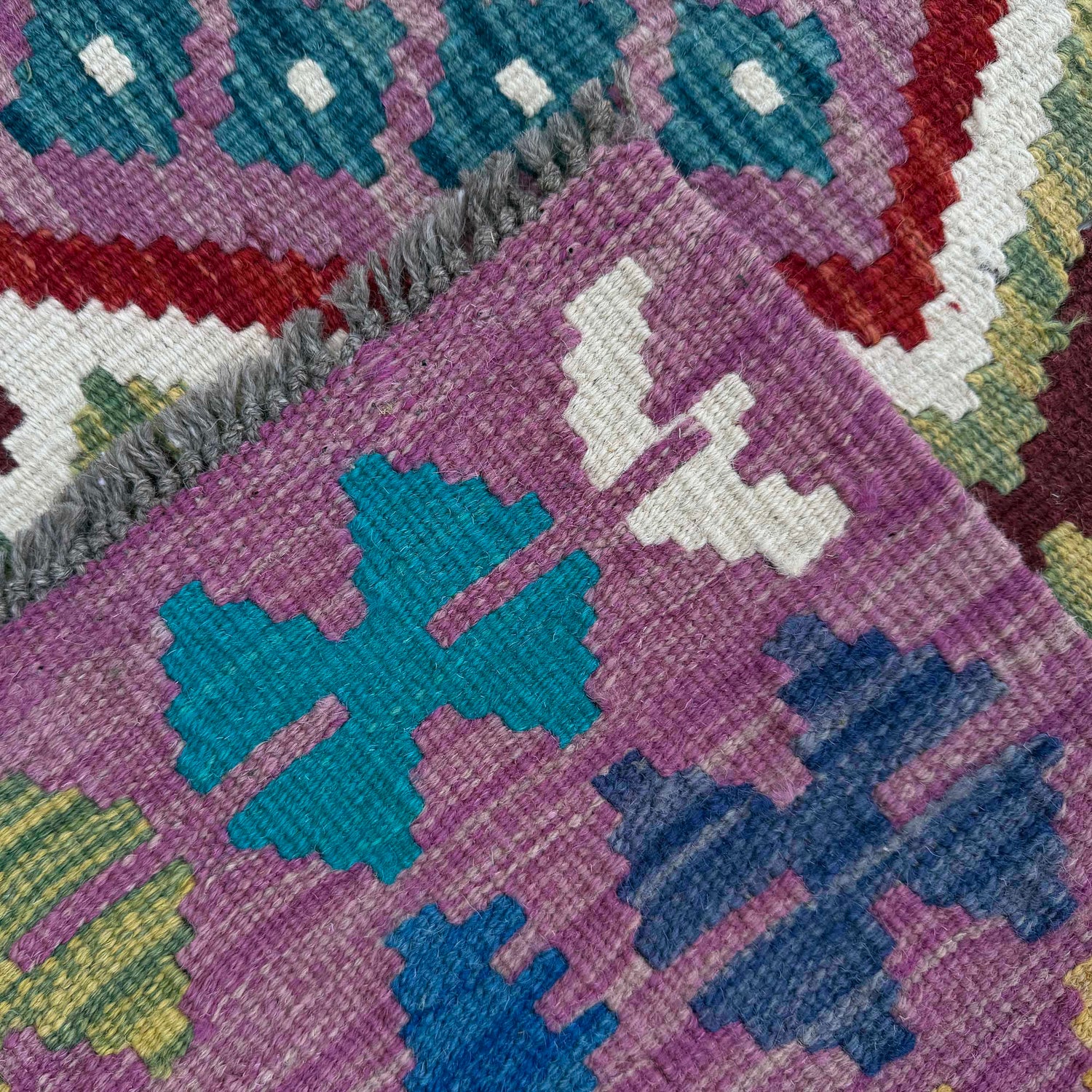 Handmade Multi Kilim Geometric 2x4 ft