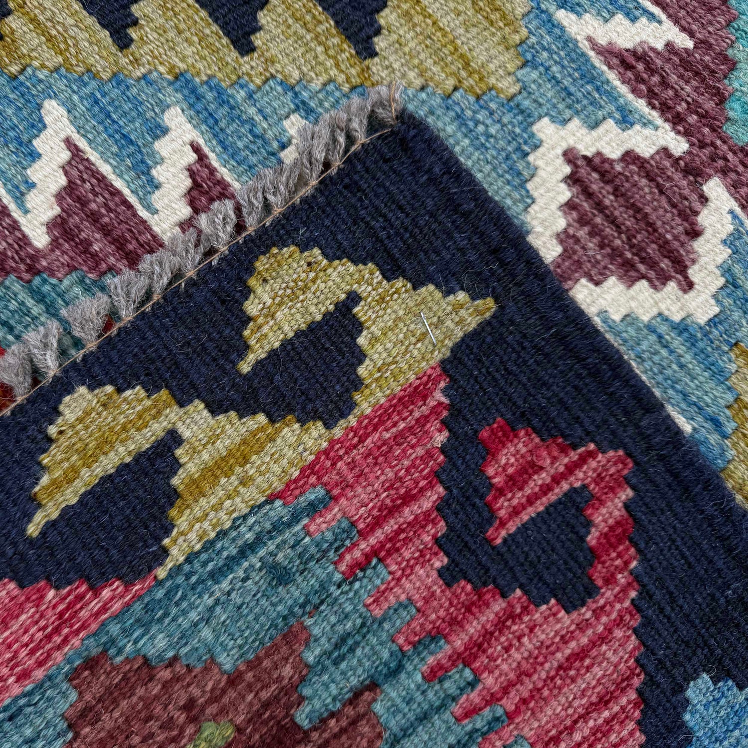 Handmade Multi Kilim Geometric 2x4 ft