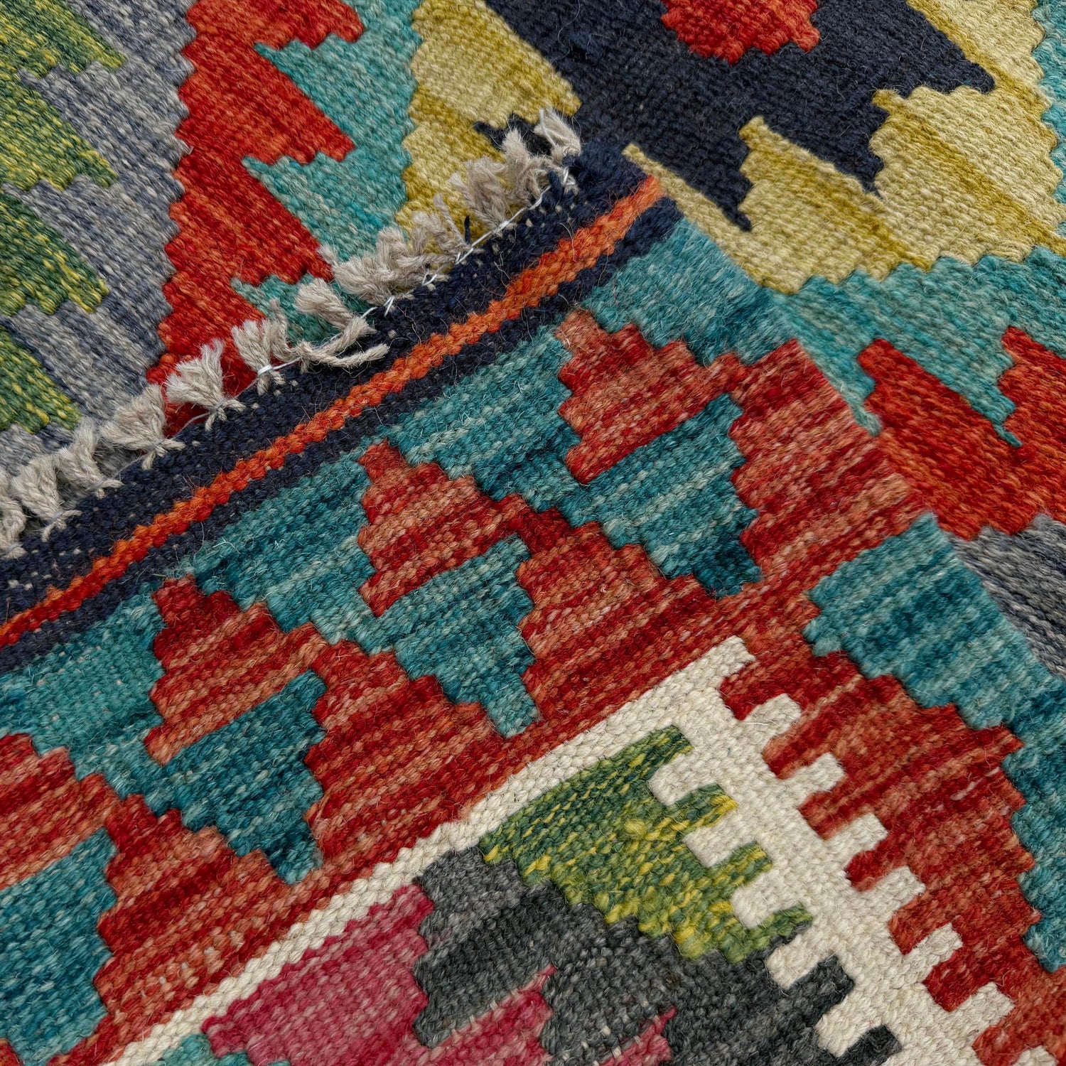 Handmade Multi Kilim Geometric 2x4 ft