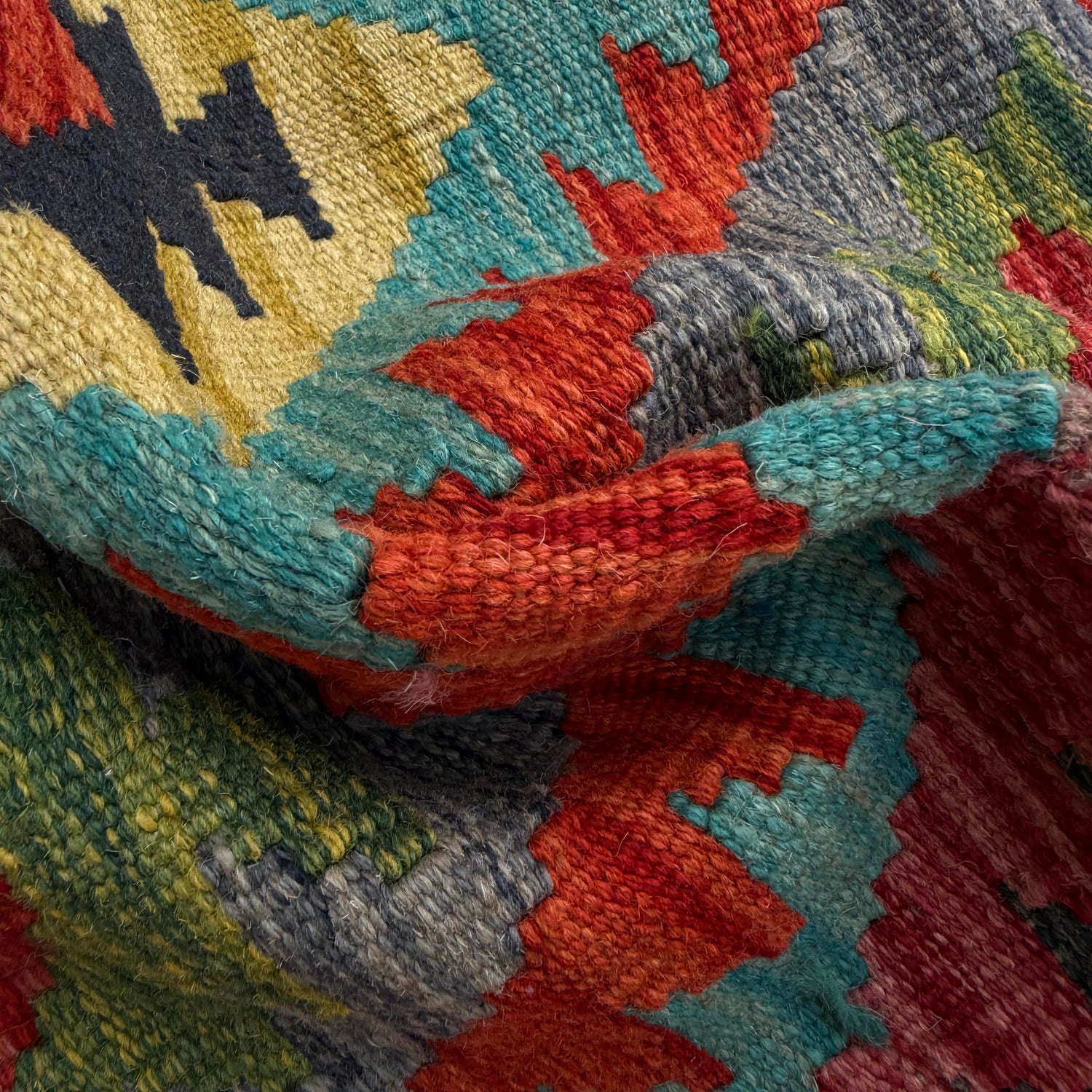 Handmade Multi Kilim Geometric 2x4 ft