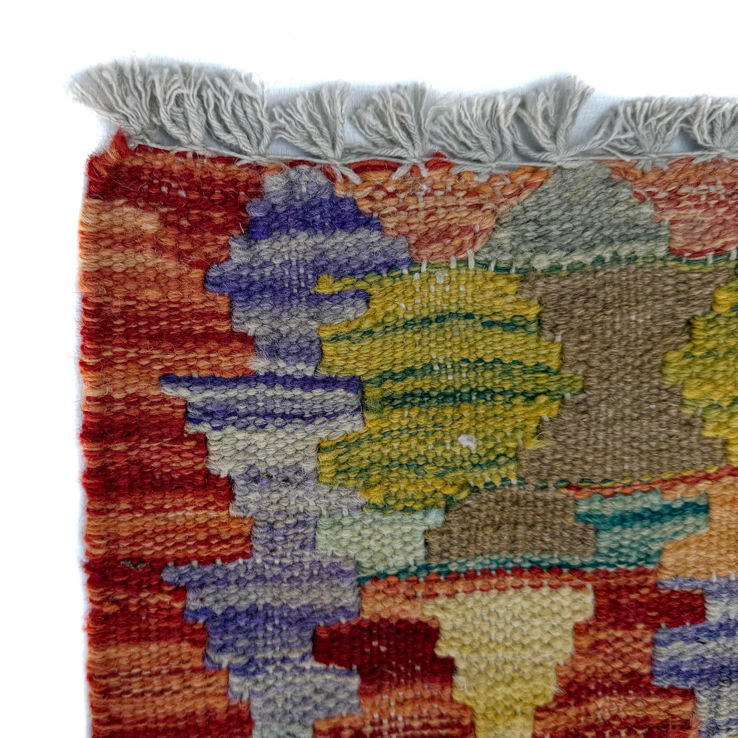 Handmade Multi Kilim Geometric 6' Runner
