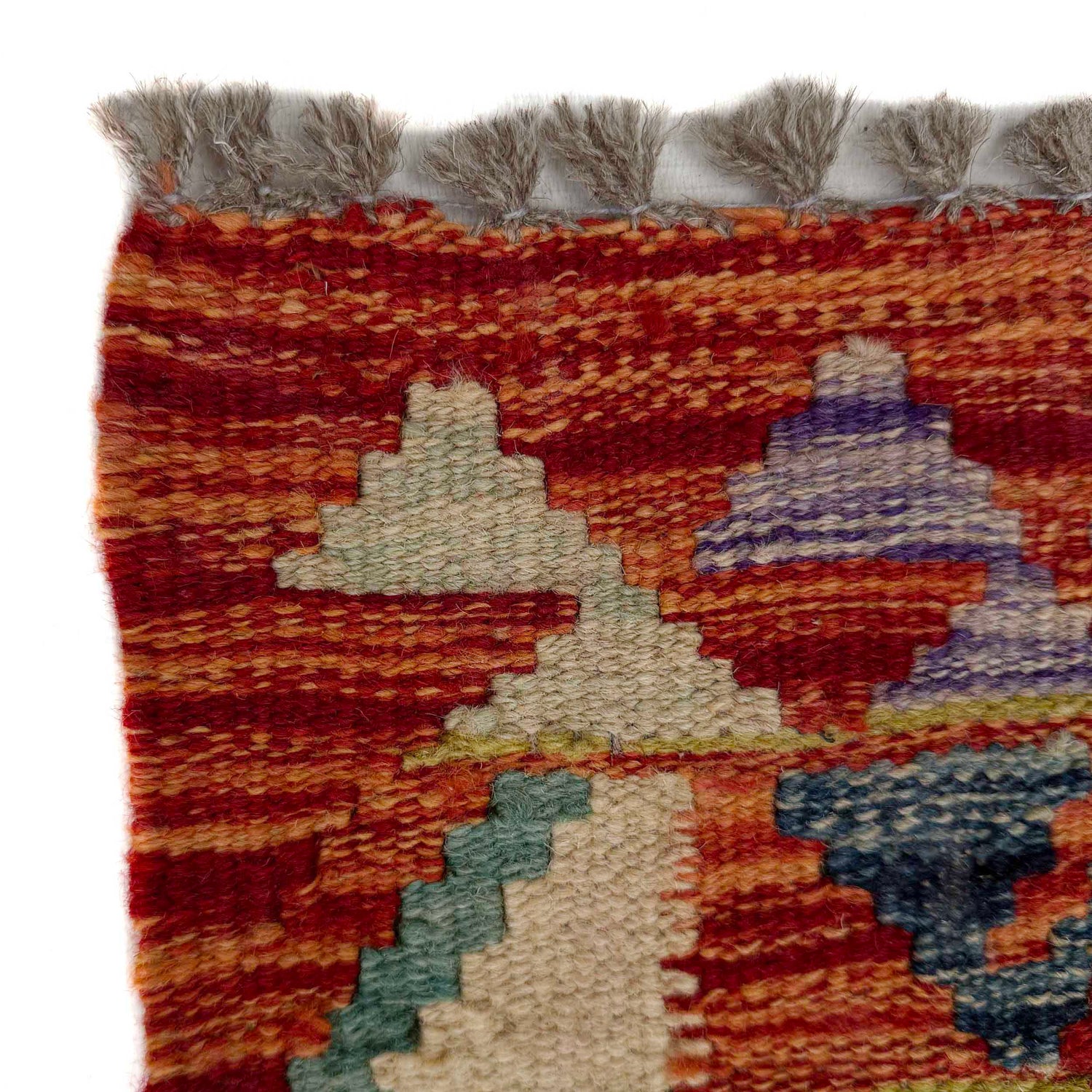 Handmade Multi Kilim Geometric 6' Runner