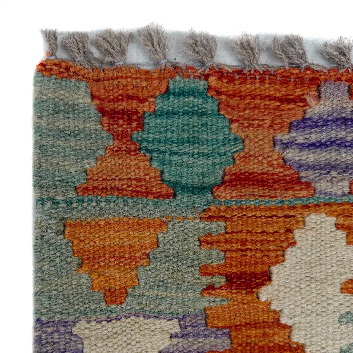Handmade Multi Kilim Geometric 6' Runner