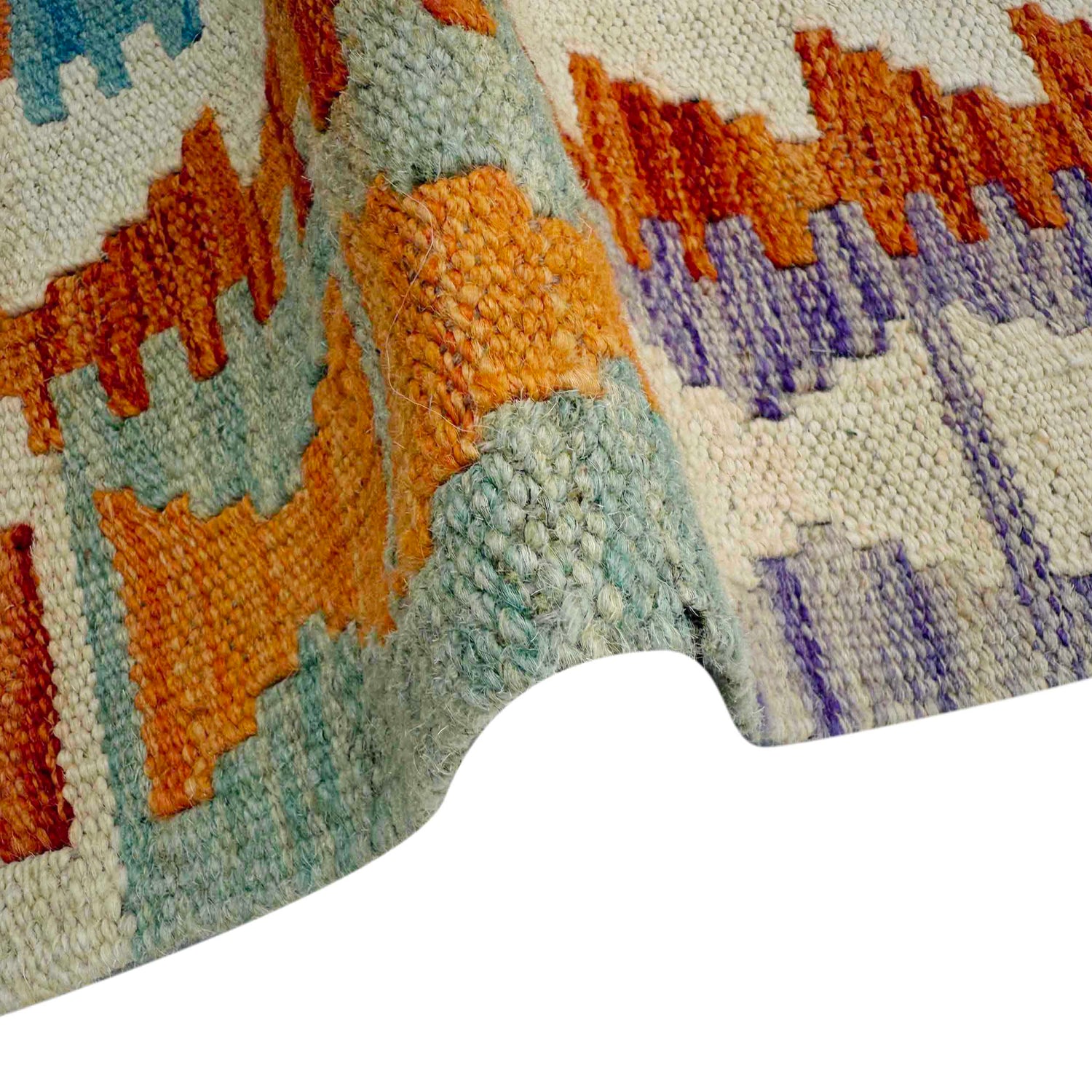 Handmade Multi Kilim Geometric 6' Runner