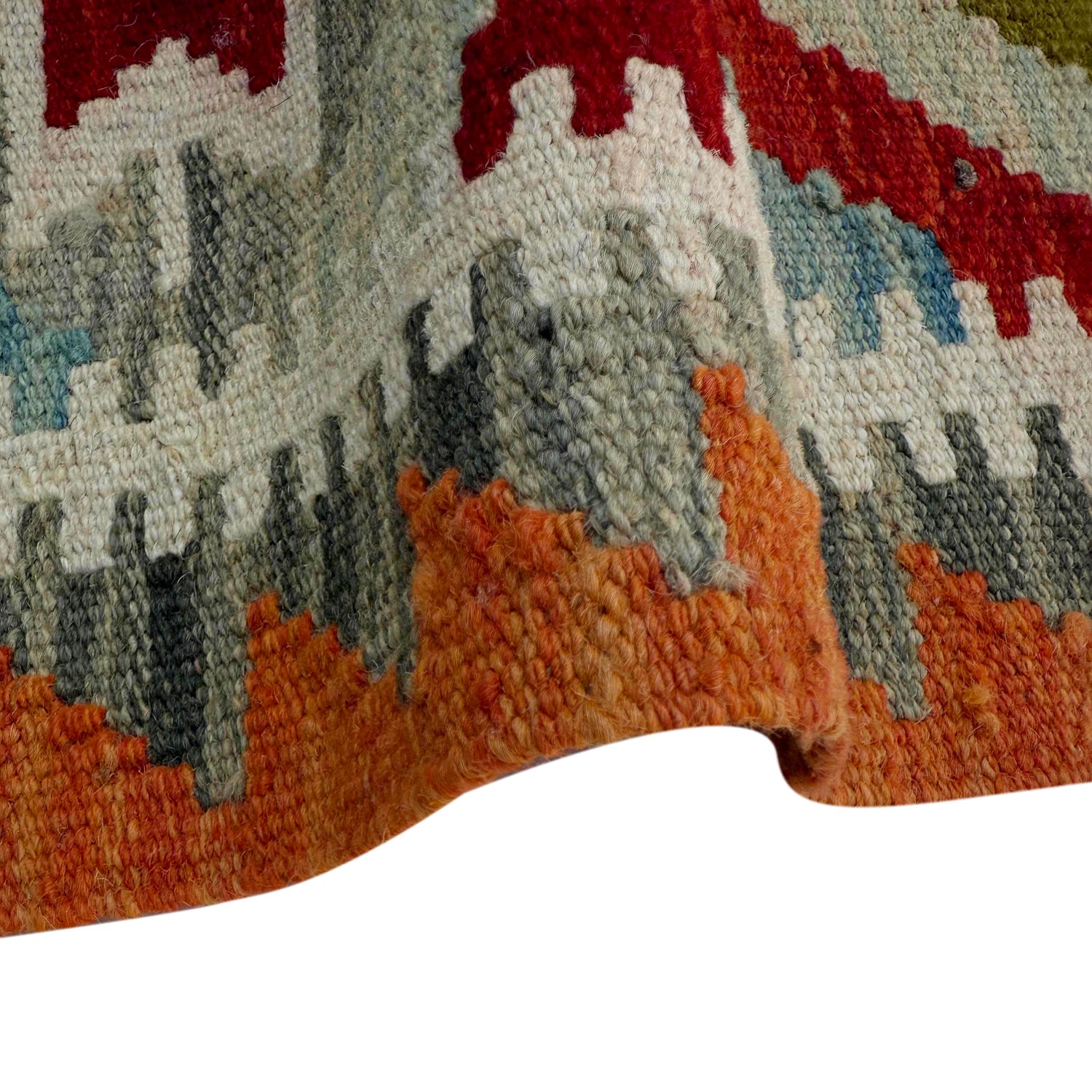 Handmade Multi Kilim Geometric 6' Runner