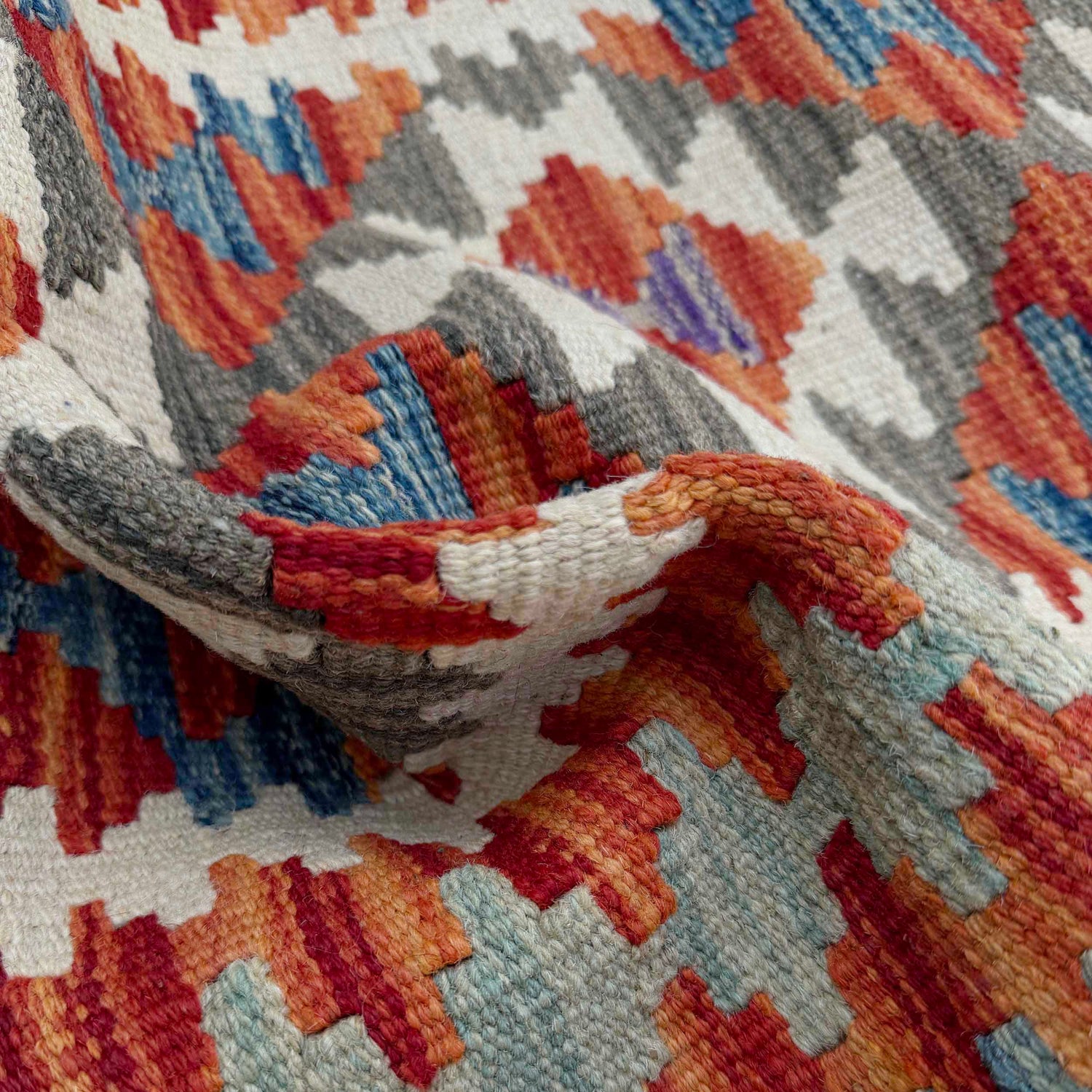 Handmade Multi Kilim Geometric 6' Runner