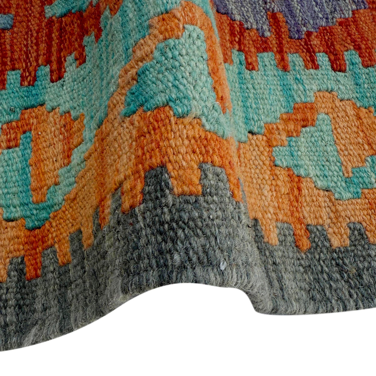 Handmade Multi Kilim Geometric 6' Runner