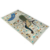Embroidery Kilim Area Rug Handmade Beige Animal 4x6 ft