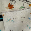 Embroidery Kilim Area Rug Handmade Beige Animal 4x6 ft