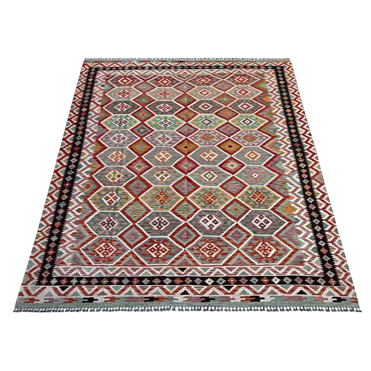 Handmade Multi Kilim Geometric 9x12 ft