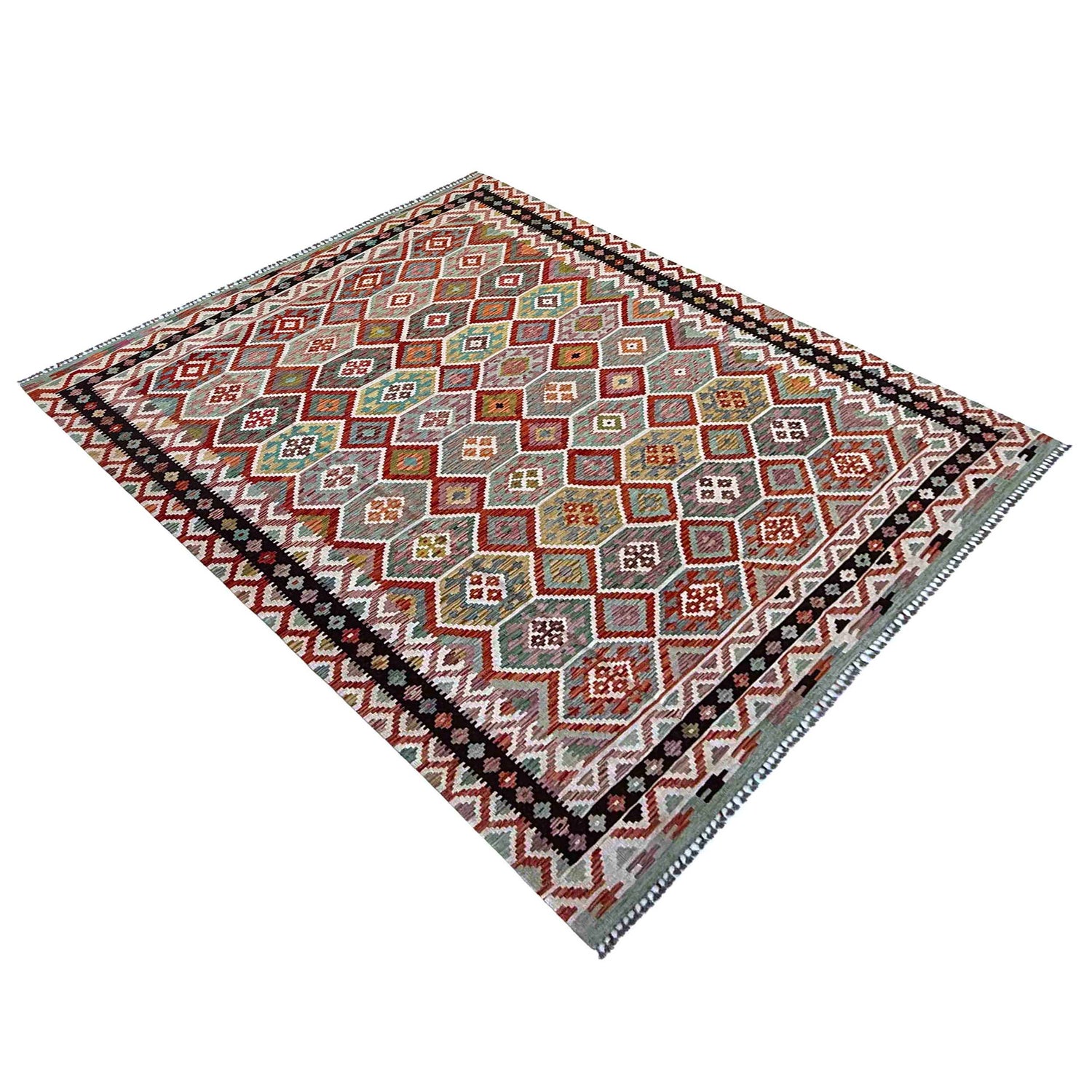 Handmade Multi Kilim Geometric 9x12 ft