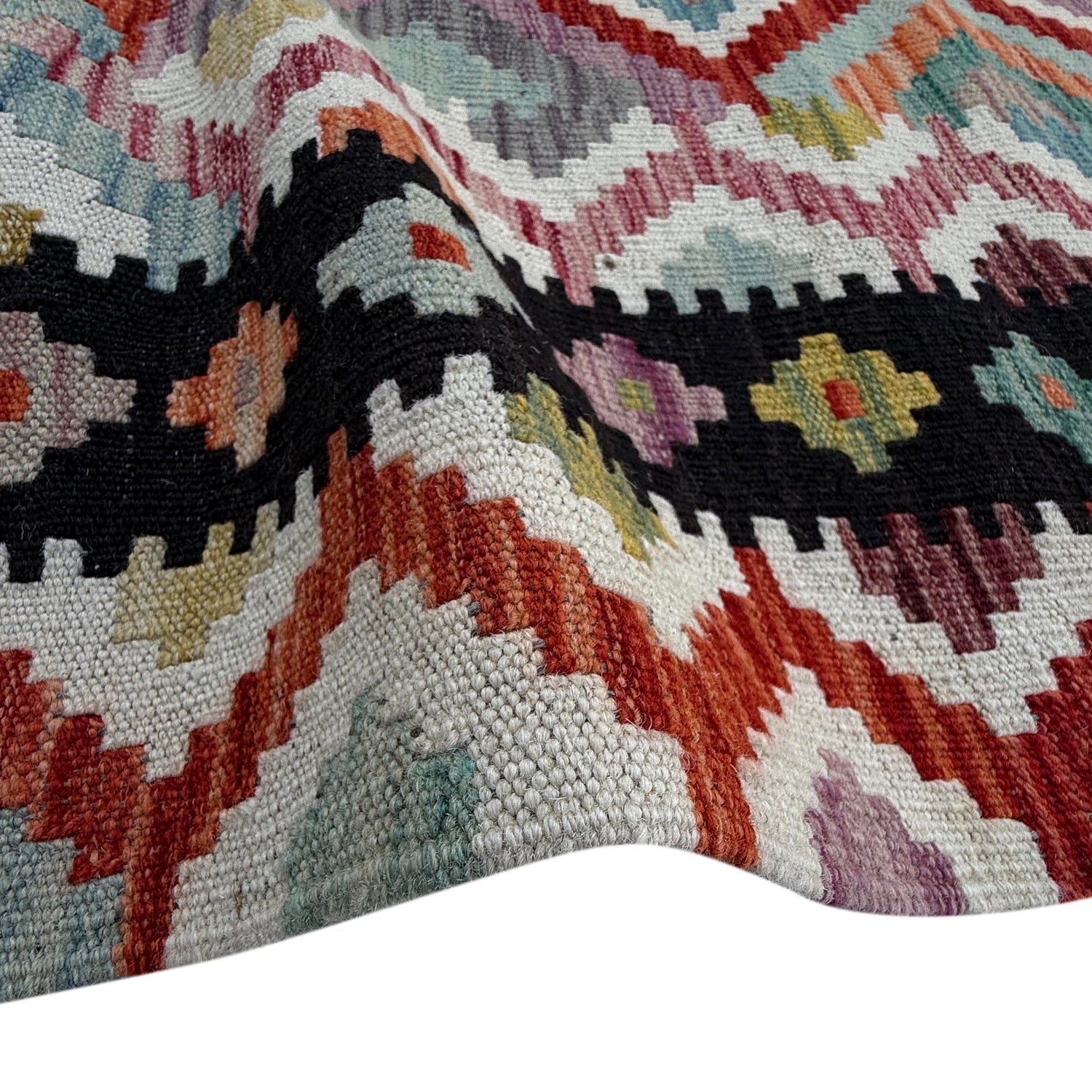 Handmade Multi Kilim Geometric 9x12 ft