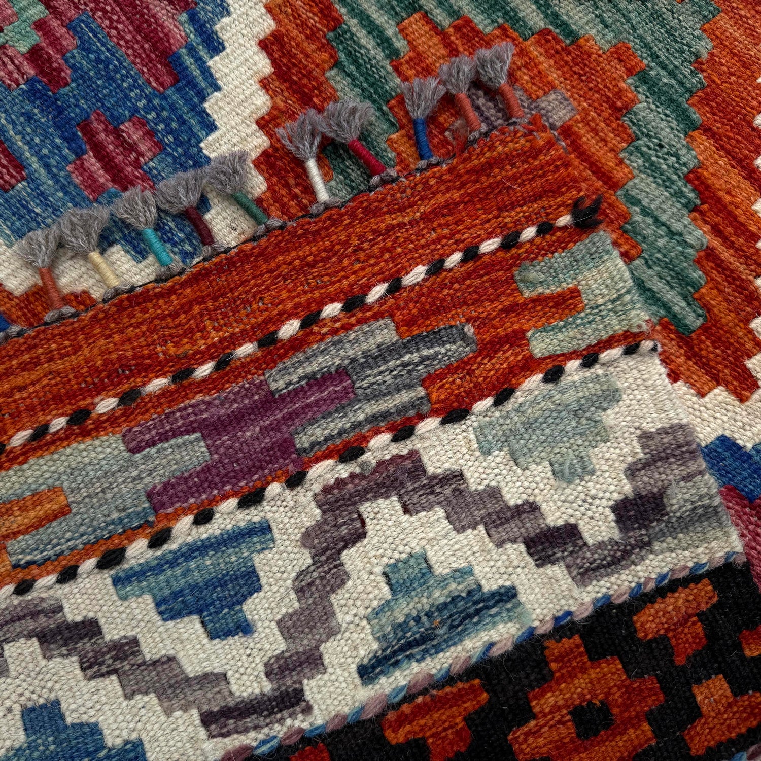 Handmade Multi Kilim Geometric 8x10 ft