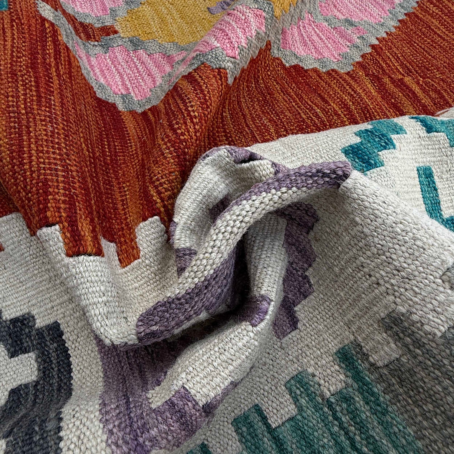 Handmade Multi Kilim Geometric 7x10 ft