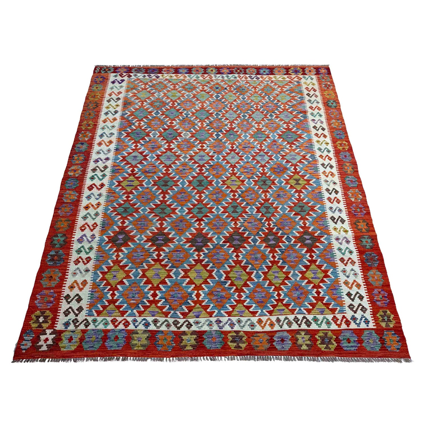 Handmade Multi Kilim Geometric 8x10 ft