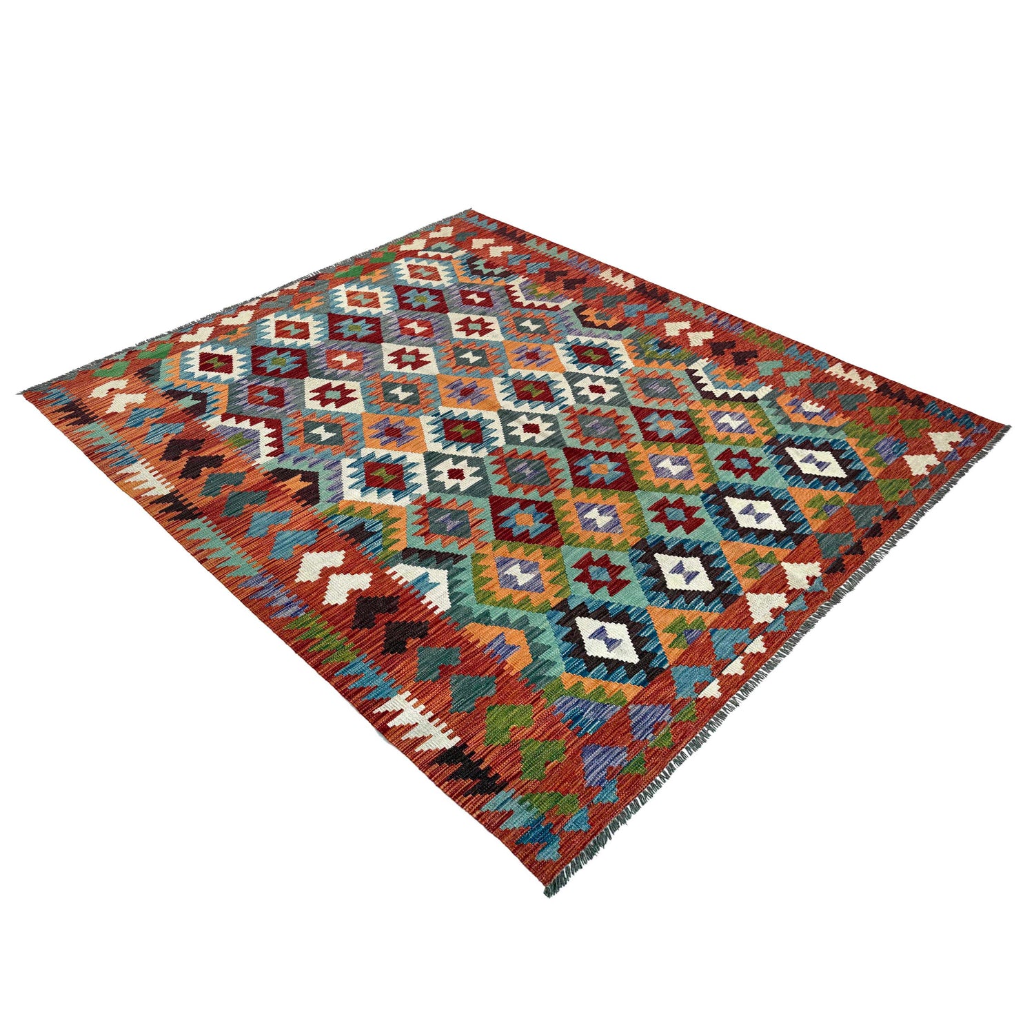 Handmade Multi Kilim Geometric 7x10 ft