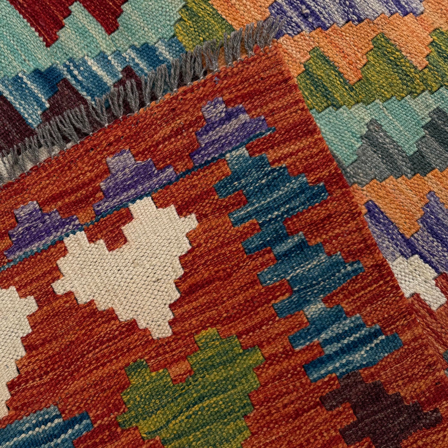 Handmade Multi Kilim Geometric 7x10 ft