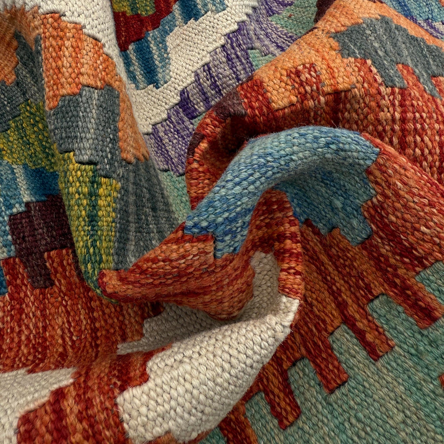 Handmade Multi Kilim Geometric 7x10 ft