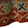 Handmade Multi Kilim Geometric 6' Runner