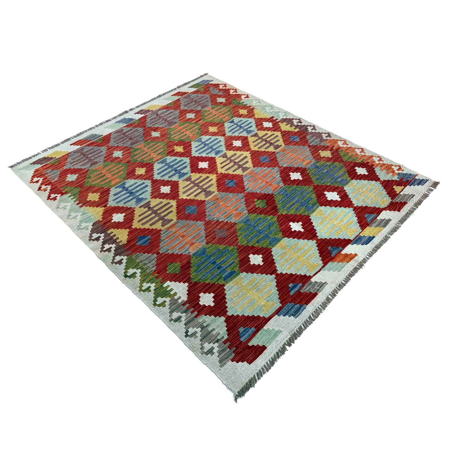 Handmade Multi Kilim Geometric 4x7 ft