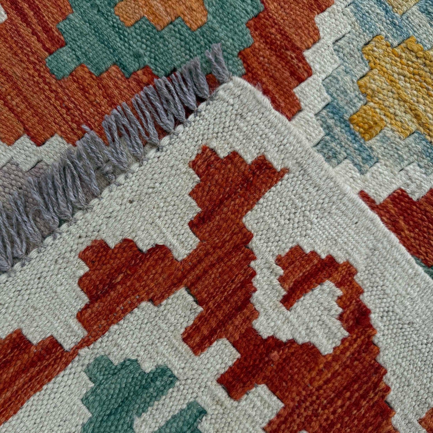 Handmade Multi Kilim Geometric 4x7 ft
