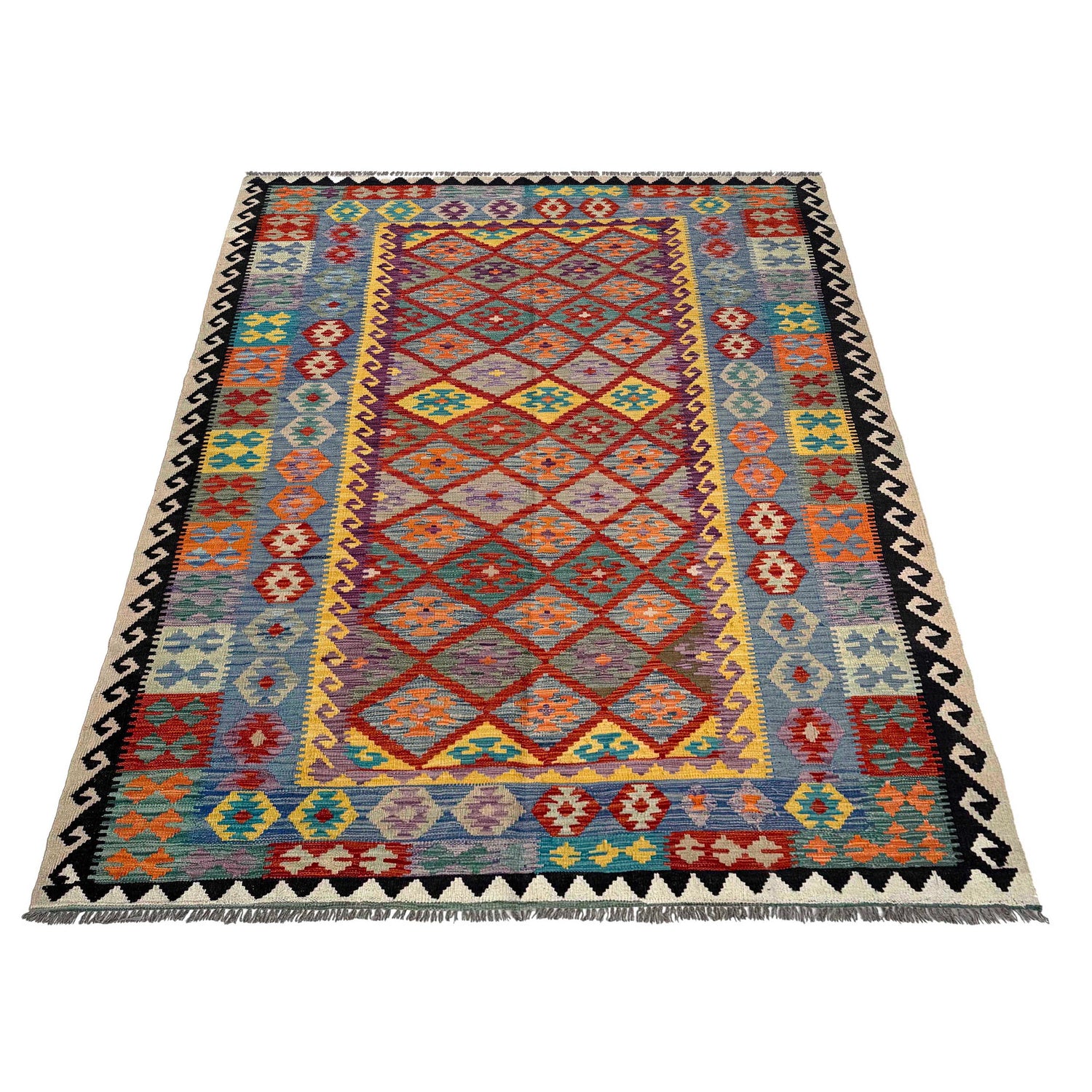 Handmade Multi Kilim Geometric 7x10 ft