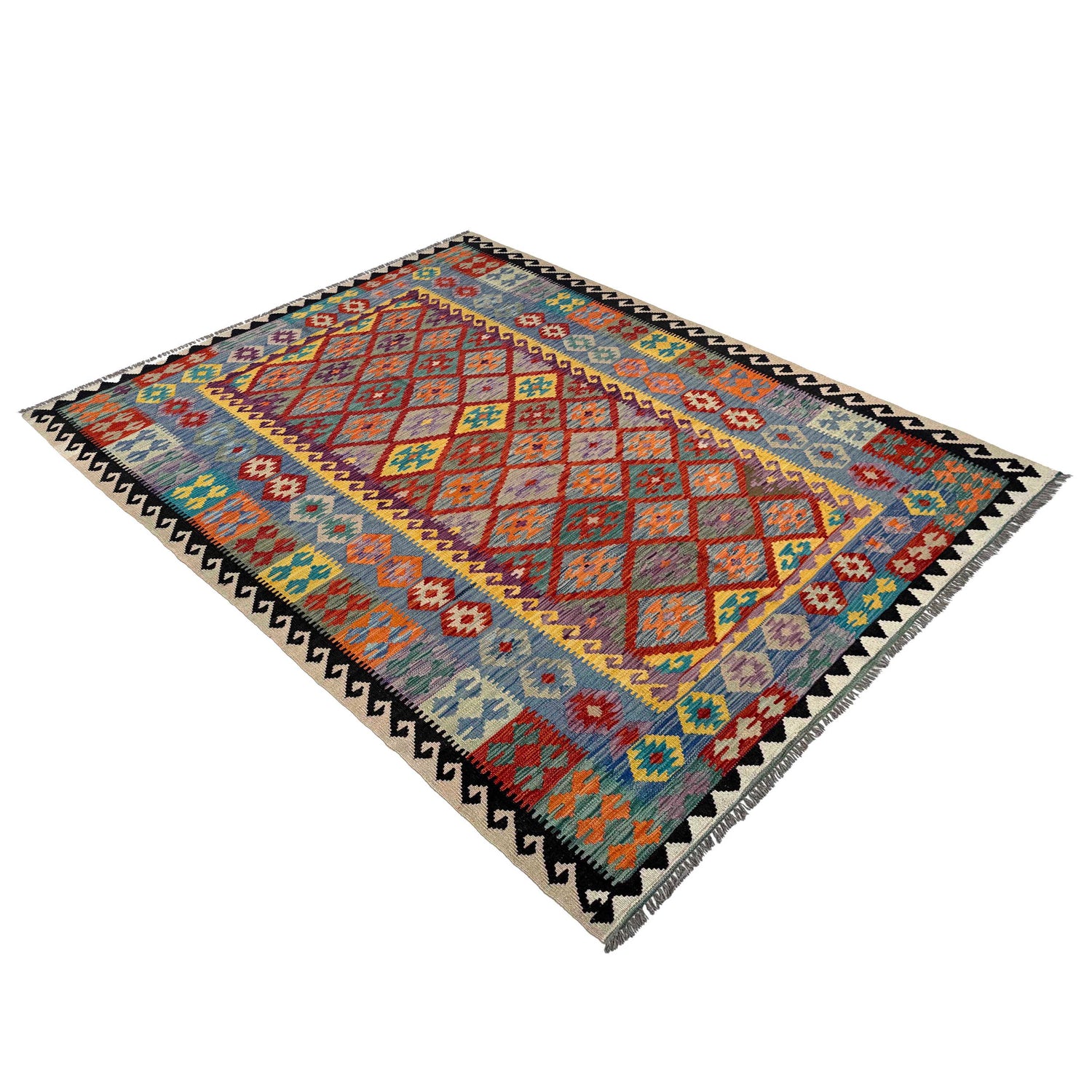 Handmade Multi Kilim Geometric 7x10 ft