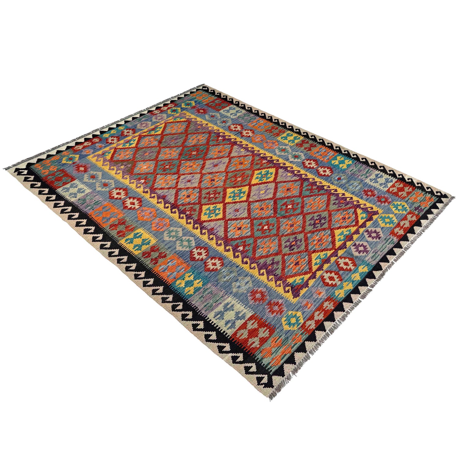 Handmade Multi Kilim Geometric 7x10 ft