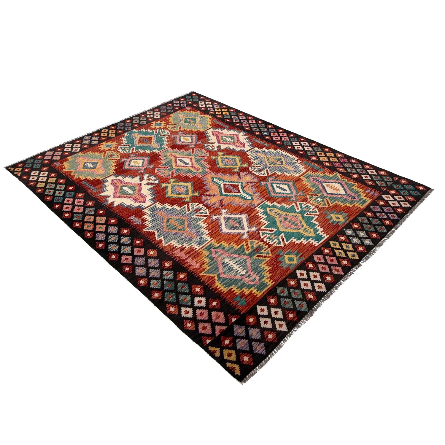 Handmade Multi Kilim Geometric 7x10 ft