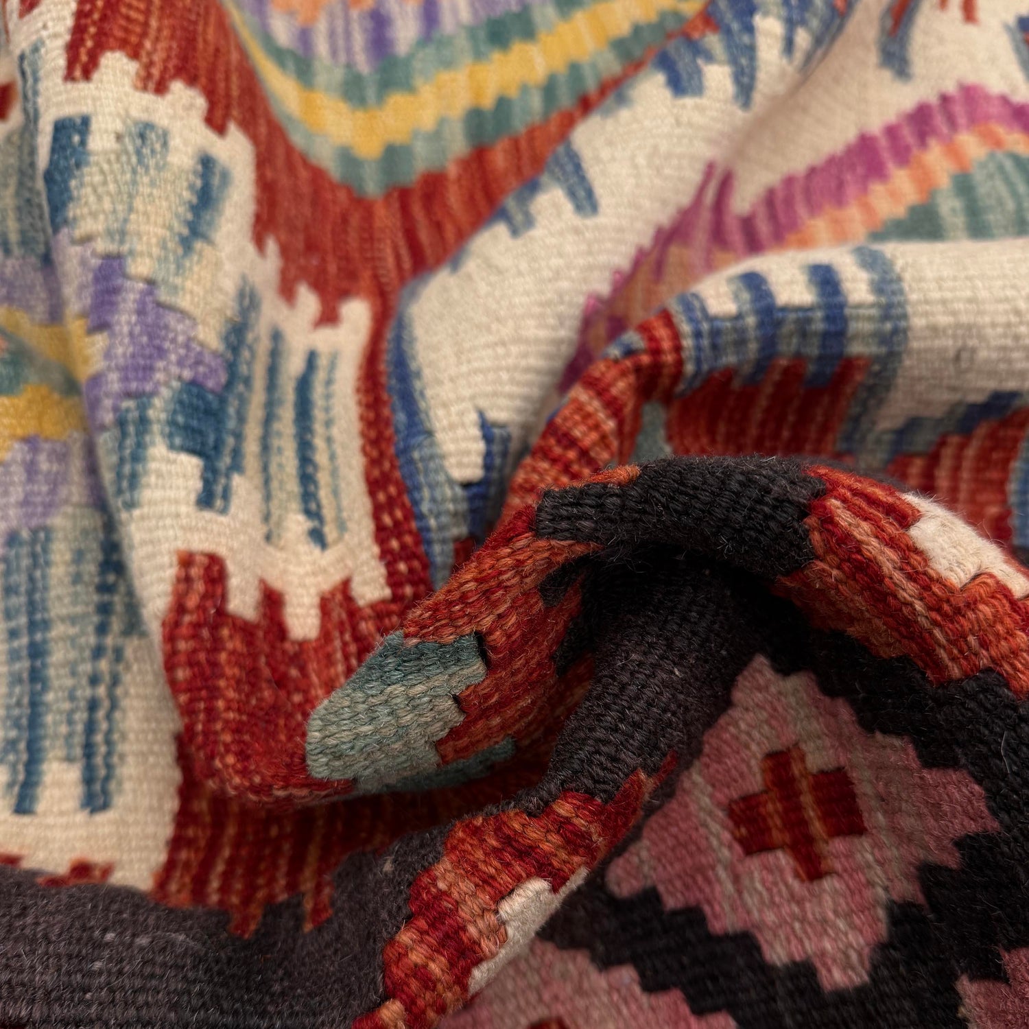 Handmade Multi Kilim Geometric 7x10 ft