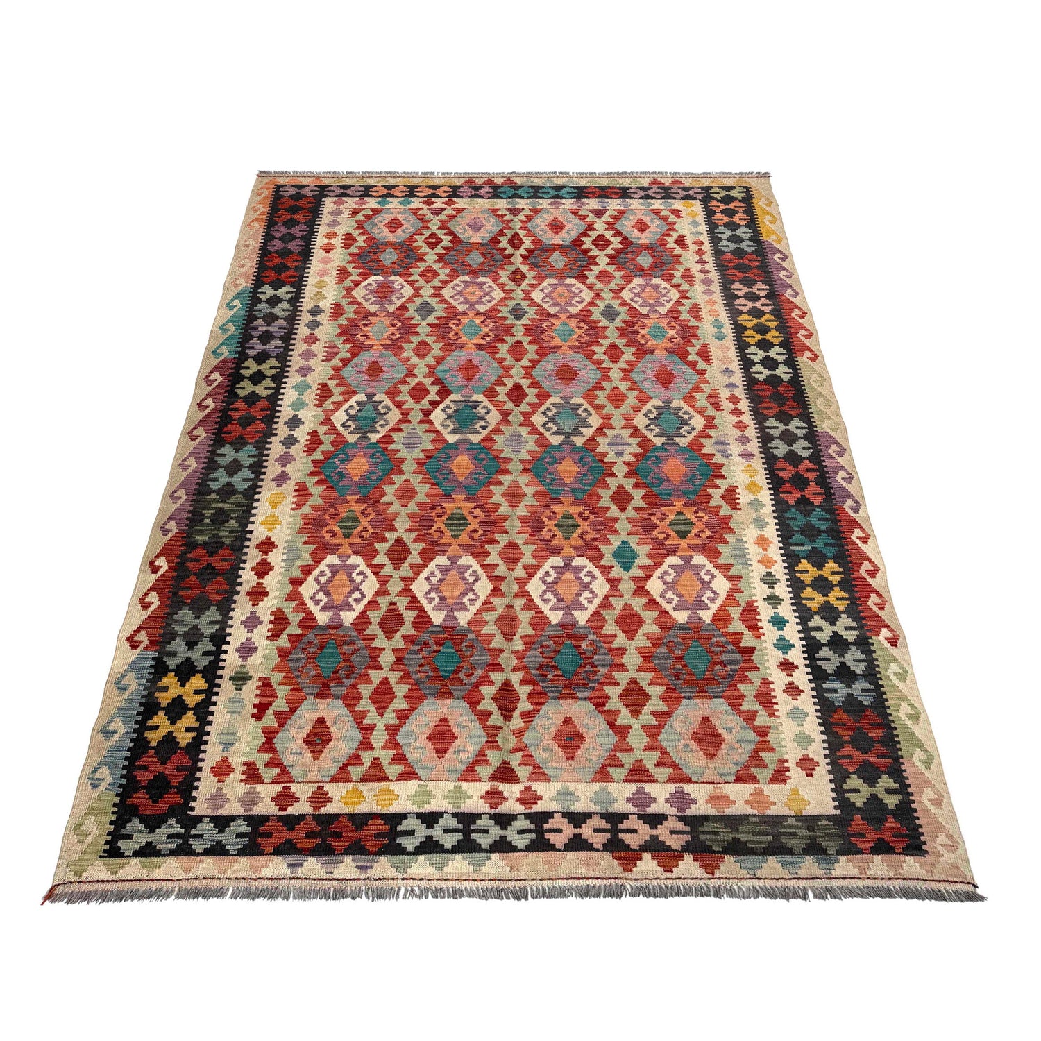 Handmade Multi Kilim Geometric 7x10 ft